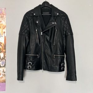 All Saints yuku biker leather jacket